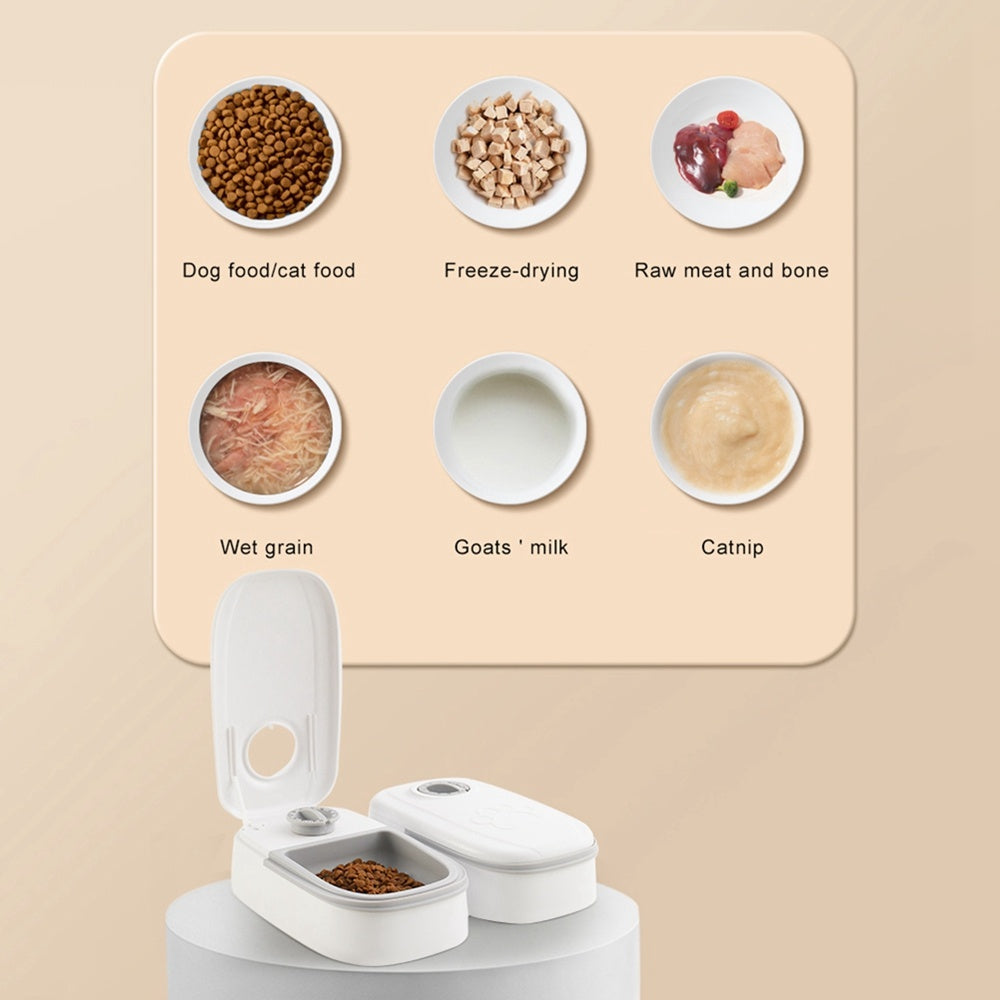 Automatic Pet Feeder Smart Food Dispenser For Cats Dogs Timer Stainless Steel Bowl