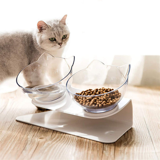 Anti-spill pet bowl  Double bowl for pets Eco-friendly pet feeder