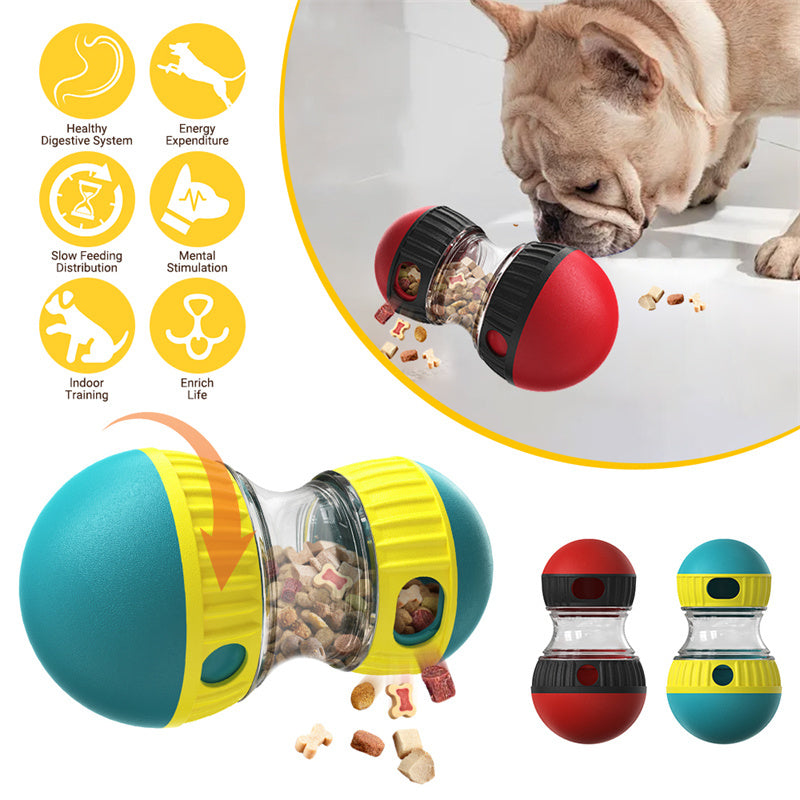 Food Dispensing Dog Toy Tumbler Leaky Food Ball Puzzle Toys Interactive Slowly