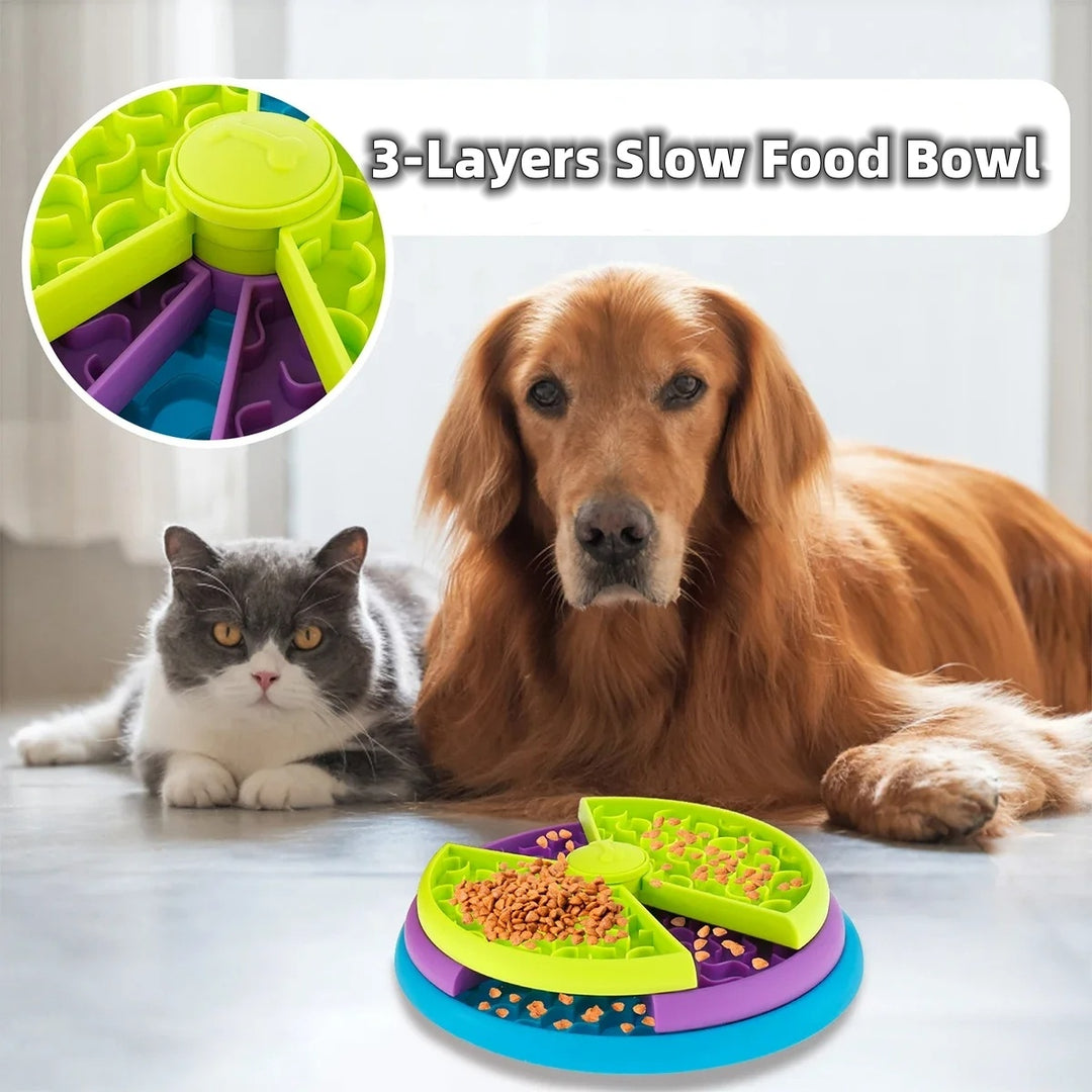 Enrichment pet bowl  Non-slip pet feeder  Mental stimulation pet bowl