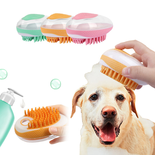 Multi-function pet brush Non-slip pet brush Shampoo-saving brush  