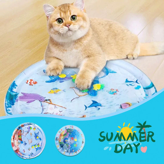 Fish design cat bed   Summer cat playmat PVC pet water mat  