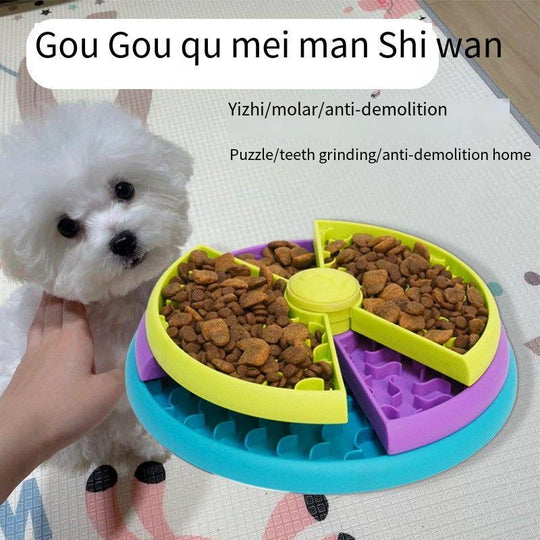 Slow Food Bowl Anti Choking Cat Bowl Dog Basin Puzzle Feeder